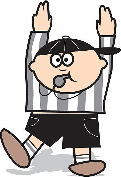 Vector illustration of Referee Making a Call