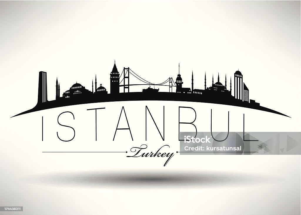 Modern Istanbul Silhouette Design EPS 10, easily editable Istanbul stock vector