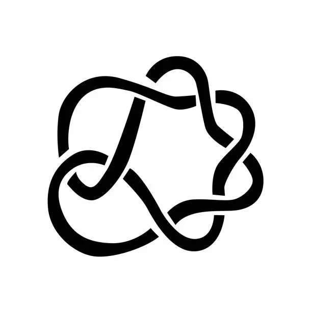 Vector illustration of Abstract math element. Knot.
A black and white image of an infinity symbol conveys its simplicity, elegance, and eternal continuity. The high contrast captures its fluid, interlocking pattern