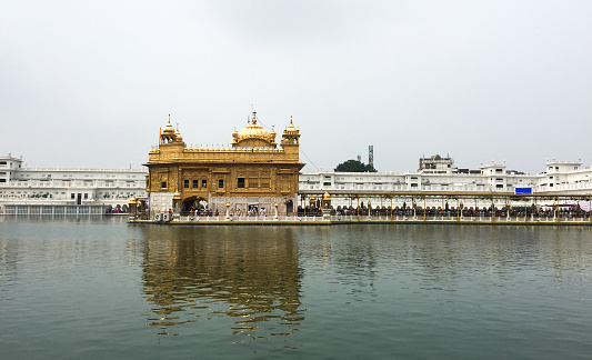 Golden Temple (known as Harmandir Sahib) of Amritsar, India. It is the holiest Gurdwara and the most important pilgrimage site of Sikhism.