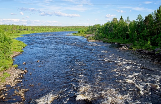 Ounasjoki in North of Finland is one of last free big rivers in Finland.