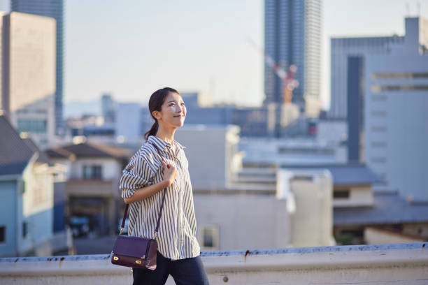 istock Japanese woman returning home 1744397332