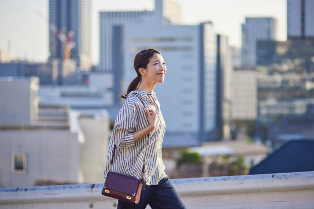 istock Japanese woman returning home 1744397345