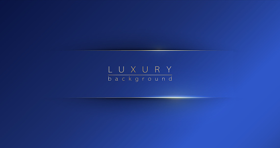 Abstract luxury gold blue template design. Contemporary minimal papercut background. Vector for presentation, banner, cover, web, flyer, card, poster, wallpaper, texture, slide, social media.