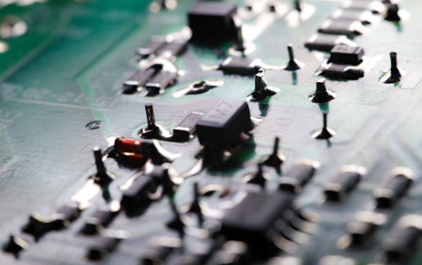 istock Close up of an electronic printed circuit board. 1744407810