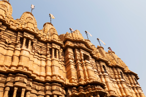 Detail of the architecture of Jaisalmer Fort. Jaisalmer, Rajastan, India.  http://freeweb.siol.net/yupi303/istock/banner-india.jpg