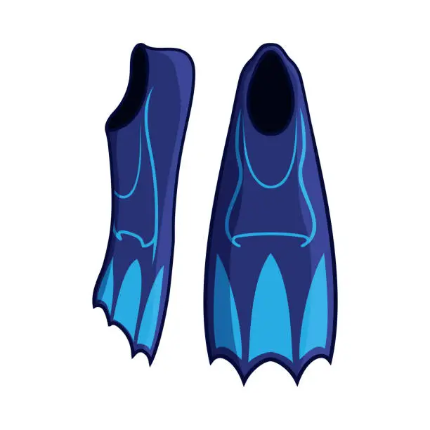 Vector illustration of Swimming fin illustration.