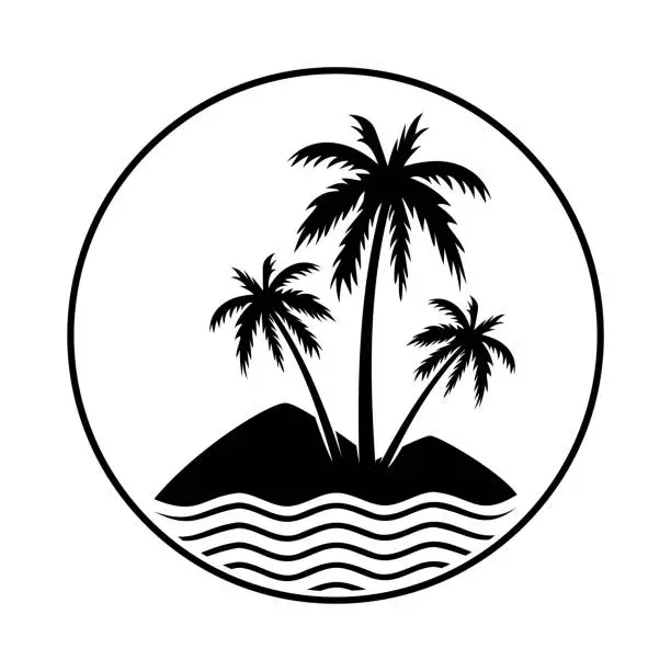 Vector illustration of Island icon.