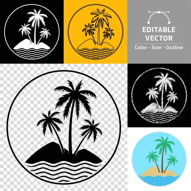 Vector illustration of Island icon.