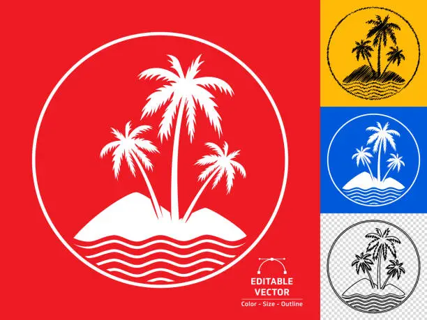 Vector illustration of Island icon.