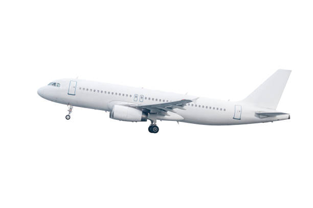istock Take off a passenger aircraft isolated on white background 1744458706