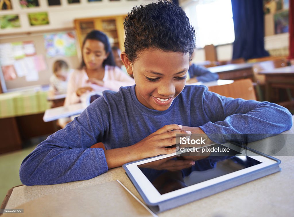 Lernen über das internet - Lizenzfrei Tablet PC Stock-Foto