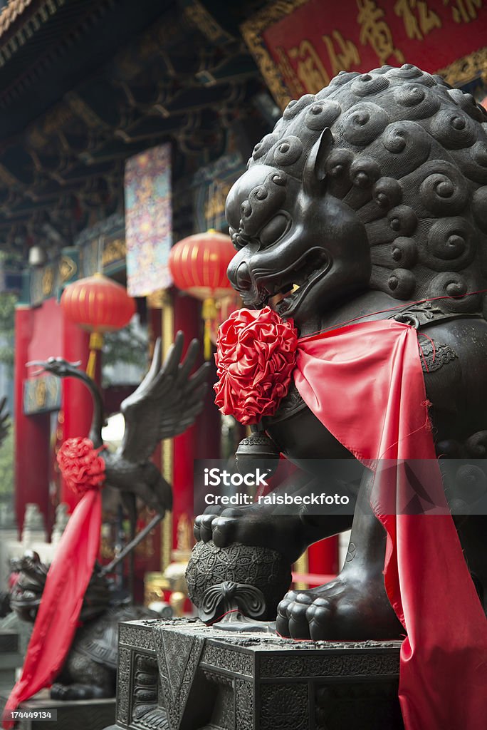 Dragão no templo Wong Tai Sin em Hong Kong - Foto de stock de Ano Novo chinês royalty-free