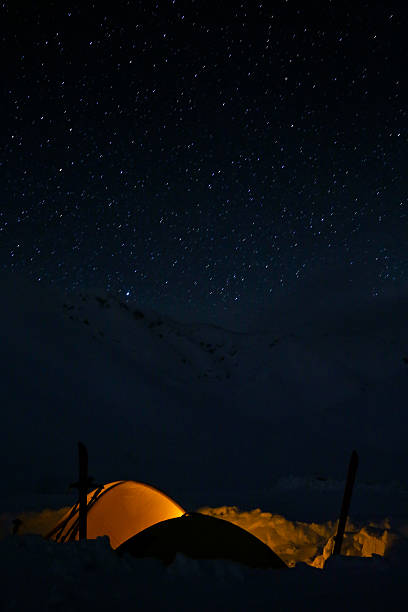 istock Winter Back Country Camp at Night 174449324