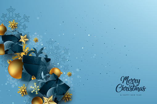 Christmas and New Year banner stock illustration