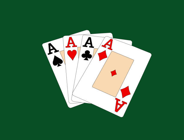 istock Winning poker of four aces playing cards suits 1744516264