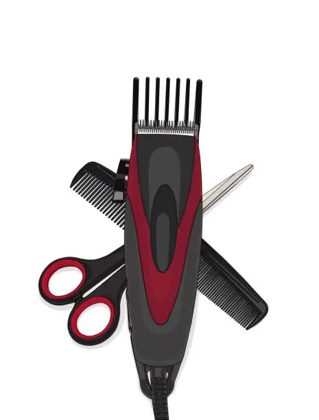 Vector illustration of Hairdresser's tools