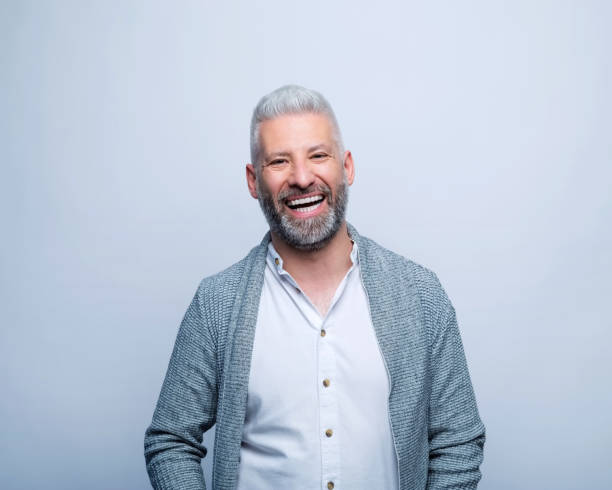 istock Portrait of smiling mature man 1744543191