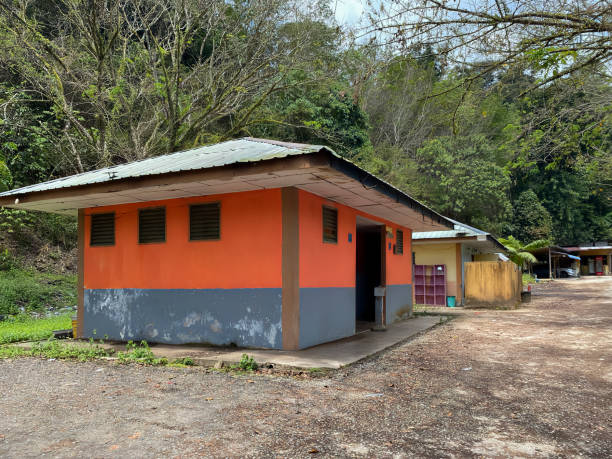istock Rural toilet facility. 1744545450