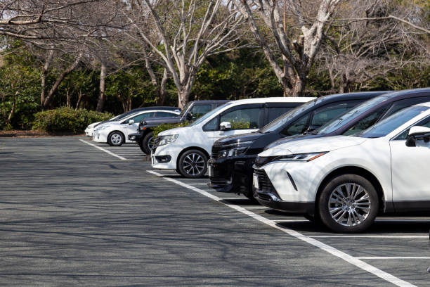 istock Japanese park parking lot. 1744546629