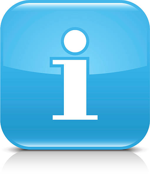 blaue icon hinweisschild glänzenden abgerundete web und internet-button - information stock-grafiken, -clipart, -cartoons und -symbole