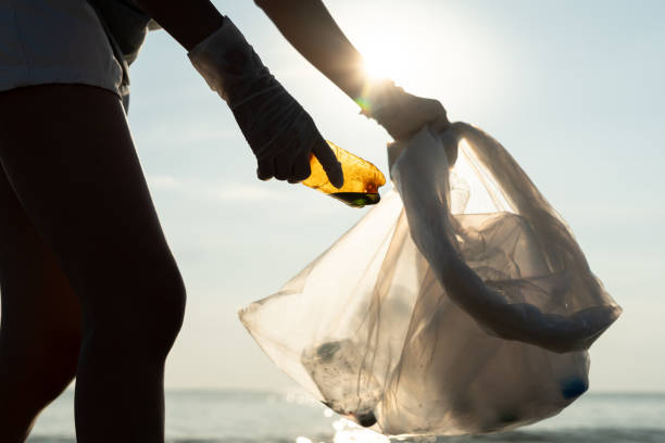 istock Save water. Volunteer pick up trash garbage at the beach and plastic bottles are difficult decompose prevent harm aquatic life. Earth, Environment, Greening planet, reduce global warming, Save world 1744582288