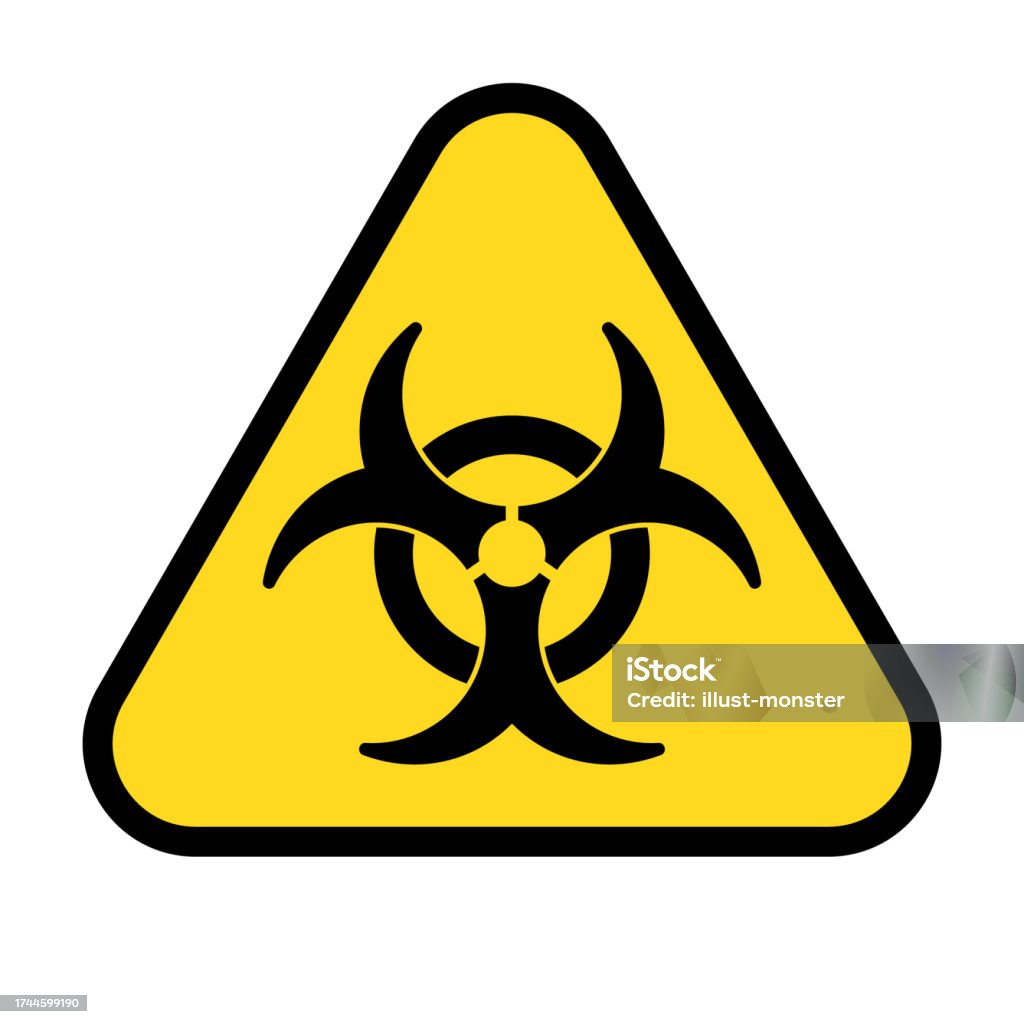 Biohazard Triangular Sign Triangular Biohazard Symbol Biological Hazard Vector Stock Illustration ...