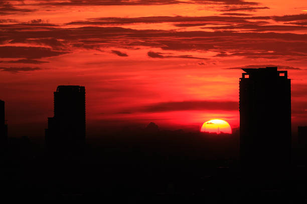 istock golden sunset in big city 174461322