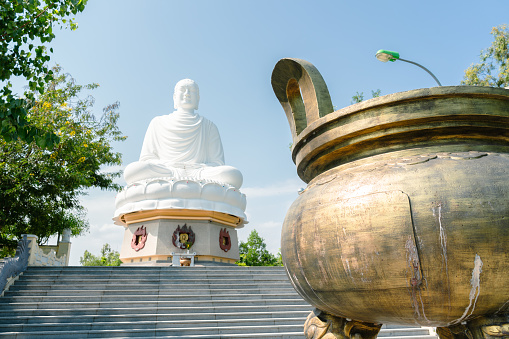 Chua Long Son Pagoda temple buddha statue in Nha Trang, Vietnam