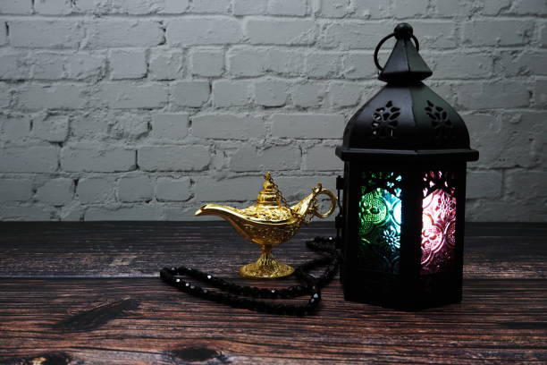 istock Ramadan Lantern Arabic decoration on wooden background 1744654060