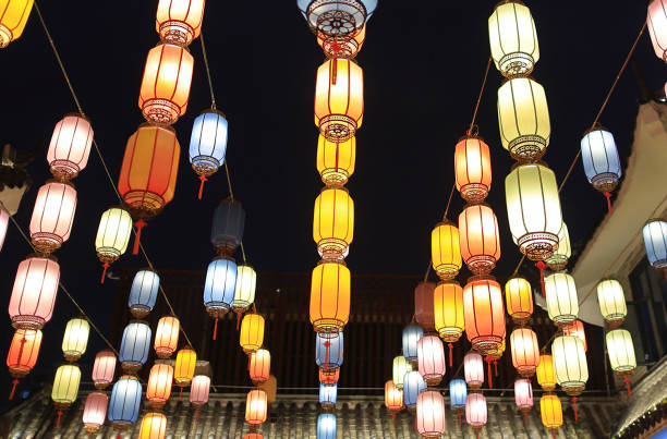 istock Asian Silk Chinese Lanterns 1744661979