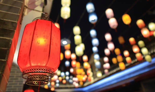 istock Asian Silk Chinese Lanterns 1744662520