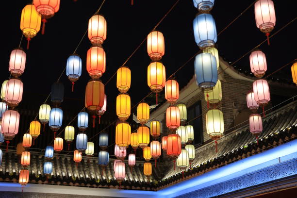 istock Asian Silk Chinese Lanterns 1744662536