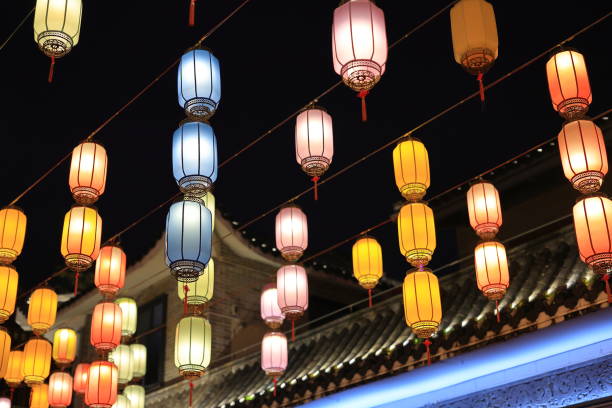 istock Asian Silk Chinese Lanterns 1744662568