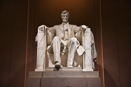 Washington, United States - 04 Jul 2017: The Lincoln memorial in Washington, United States