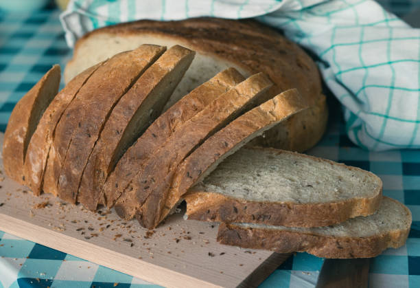 istock Freshly baked and sliced bread 1744738332