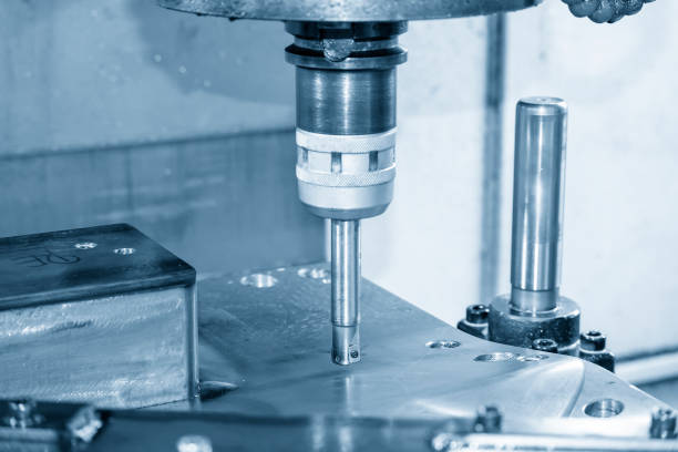 istock The CNC milling machine rough cutting the injection mold parts by indexable tools. 1744740050