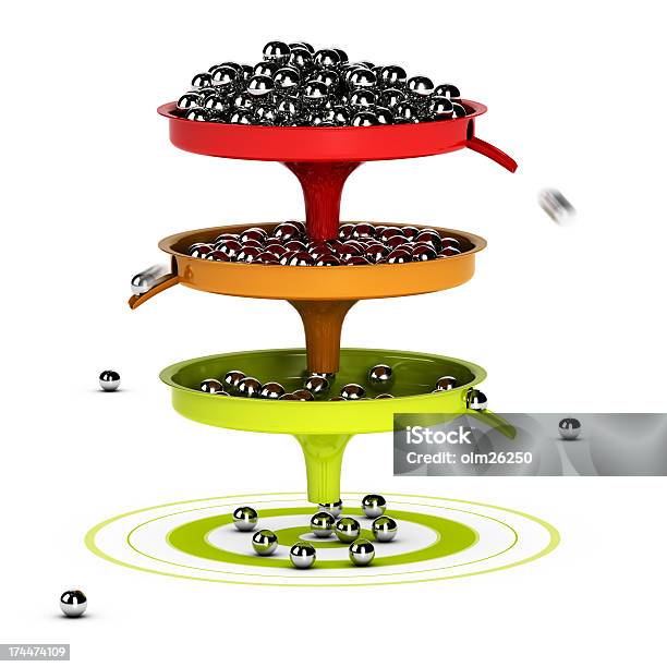 Embudo De Ventas Concepto De Proceso Foto de stock y más banco de imágenes de Embudo - Embudo, Embudo de ventas, Mercadotecnia