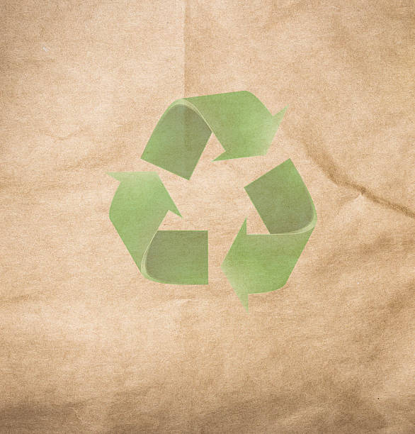 istock High resolution recycled brown cardstock with halftone 174474181