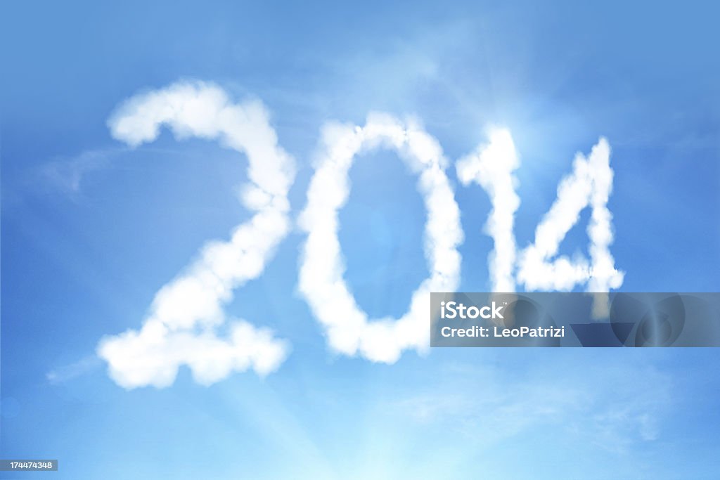 Nouvel An - 2014 - Photo de Écrire dans le ciel libre de droits