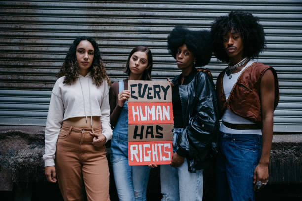 istock Group of people marching for human rights 1744748082