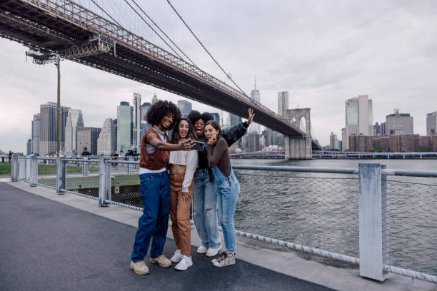istock Multi-ethnic friends taking a selfie in New York 1744749170