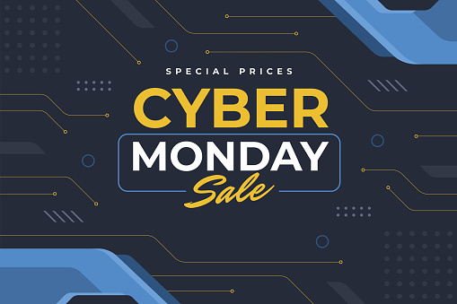 flat cyber monday background vector design illustration