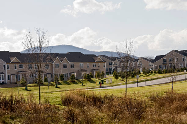 Condos just built stock photo