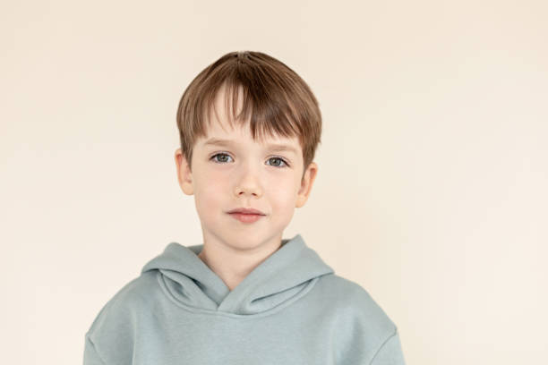 istock Portrait of a cheerful 6 year old boy 1744771605