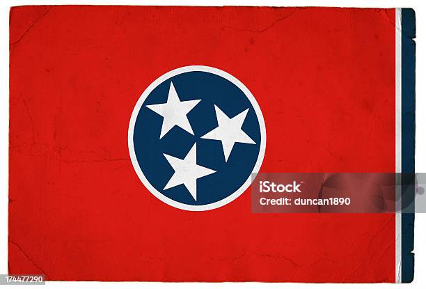 Flaga Stan Tennessee - zdjęcia stockowe i więcej obrazów Bez ludzi - Bez ludzi, Białe tło, Biały