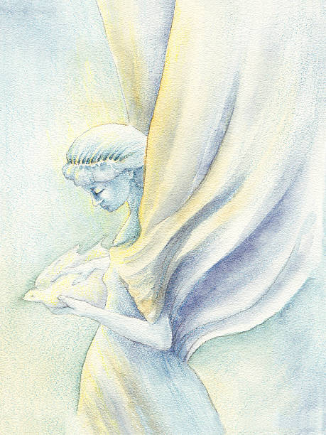 istock Angel Holding Dove of Peace and Joy 174477998