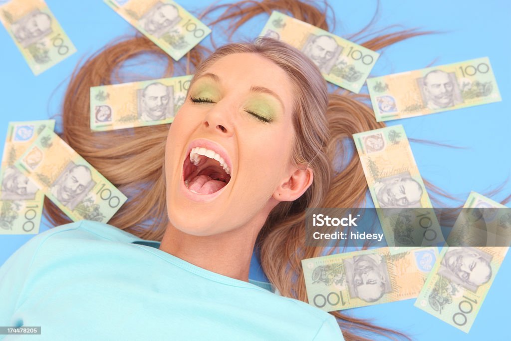 Счастливый победитель - Стоковые фото Австралийская валюта роялти-фри