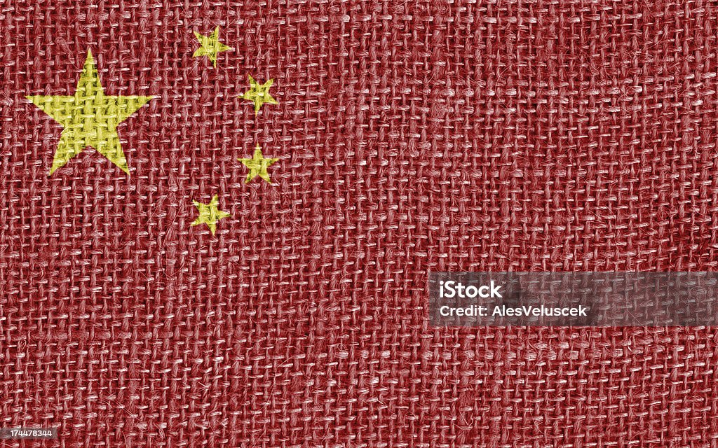 Bandeira Chinesa - Foto de stock de Amarelo royalty-free