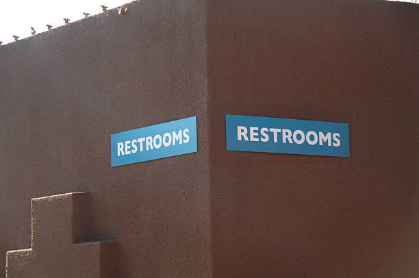 Restrooms Signs stock photo